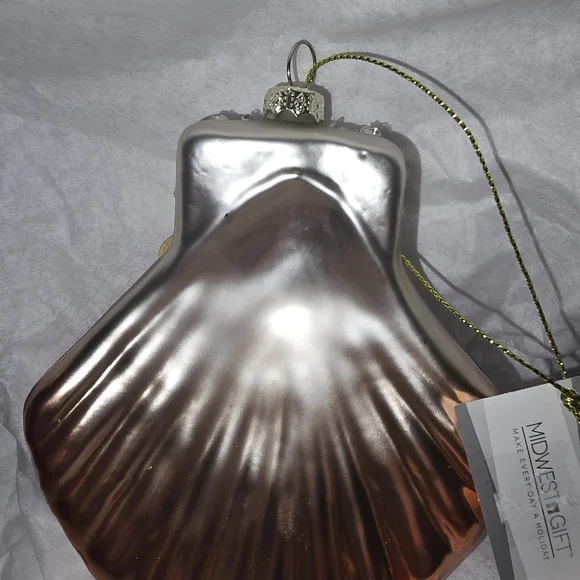 Iridescent Seashell Glass Christmas Ornament By Ganz - Picture 3 of 5